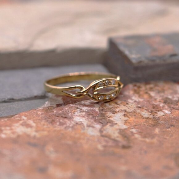 19k Yellow Gold Ring Portuguese Solid Gold (800 Purity 19.2k) Size 7 - Picture 7 of 9